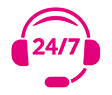 24/7 customer support icon